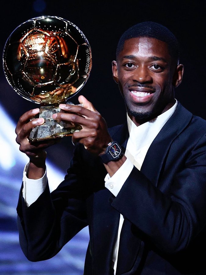 Instagram post by @unisport_de for R-GOL. Caption reads: 👑 Ballon d’Or 2025 = Dembélé 🏆🔥
The best in the....