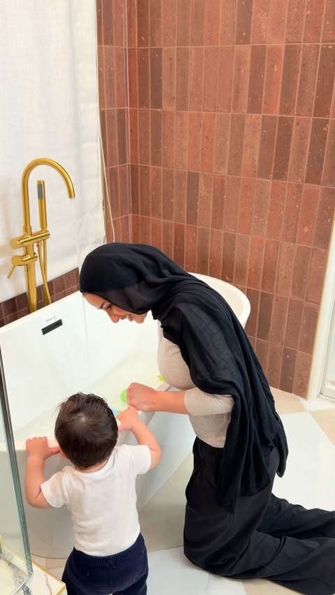 Instagram post by @blueland for Coterie. Caption reads: [...] my baby big boy in only the best @coterie....