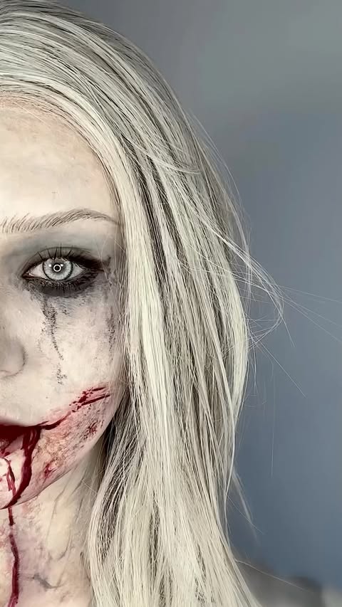 Instagram post by @vocallyshook for Mehron Makeup. Caption reads: [...] white foundation and white concealer....