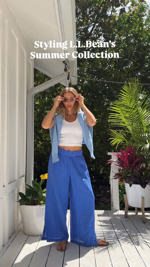Instagram post by an influencer for L.L.Bean. Caption reads: Styling the summer collection @LLbean ☀️ give us....