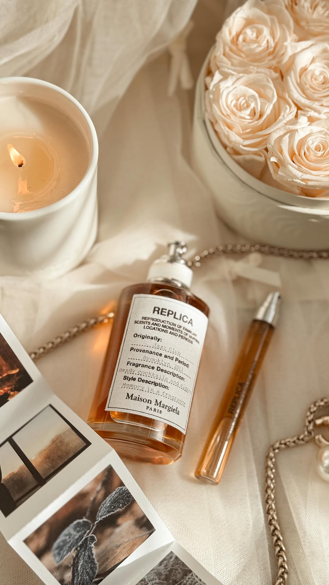 Instagram post by @inlovewithbeauty2 for Maison Margiela Fragrances. Caption reads: #giftedbymargielafragrances #REPLICAJazzClub....