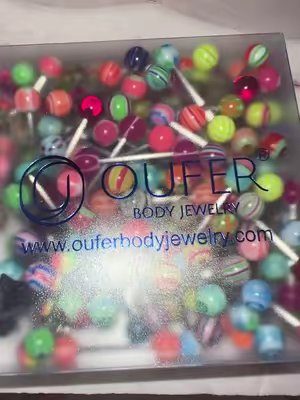 TikTok post by @ciaramccarthynolan for Oufer Body Jewelry Official. Caption reads: @OUFER Piercing Jewelry DE @The Collective Agency....