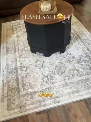 TikTok post by @_.courtney.w._ for MontVoo Rugs. Caption reads: [...] up spills and stains 🙌🏼 10/10! @MontVoo....