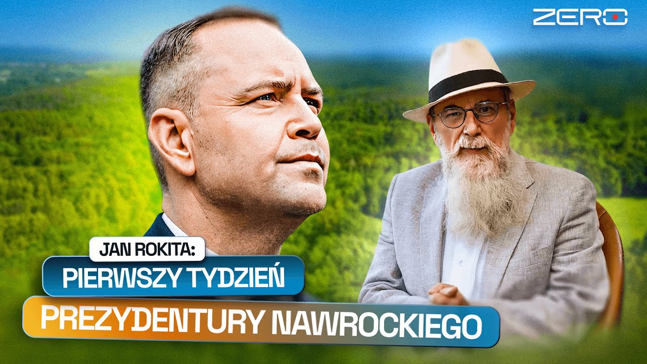 YouTube post by @KanalZeroPL for STS. Caption reads: JAN ROKITA: NAWROCKI IS PRETENDING TO BE TRUMP. A....