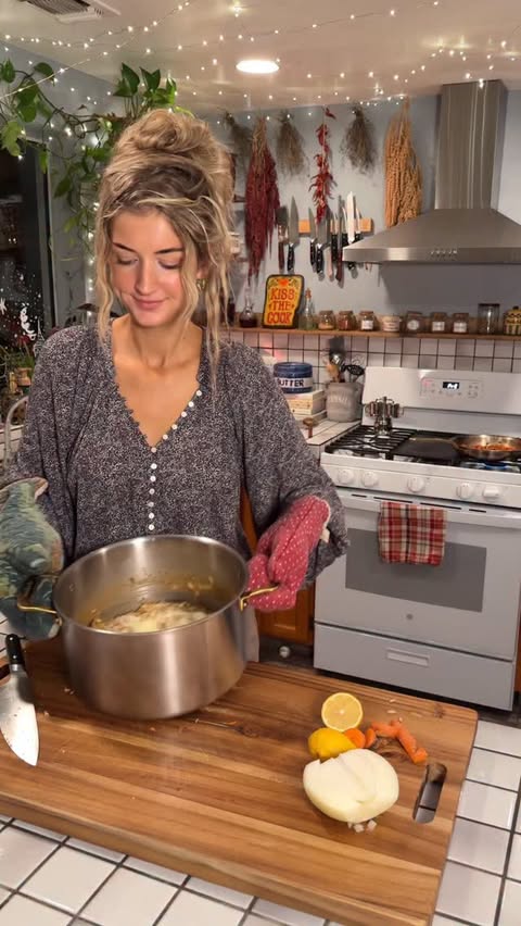 Instagram post by @halezgarciaathome for Made In Cookware. Caption reads: Recipe and stainless clad info below:

Made In’s....