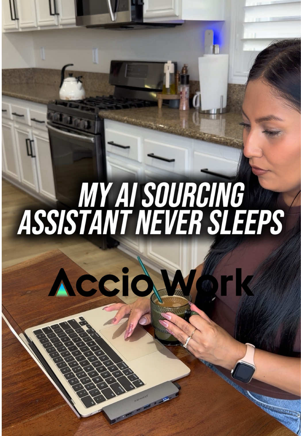 TikTok post by @madrilfinds for Accio. Caption reads: [...] 👏 I’ve been testing the new @Accio_official....