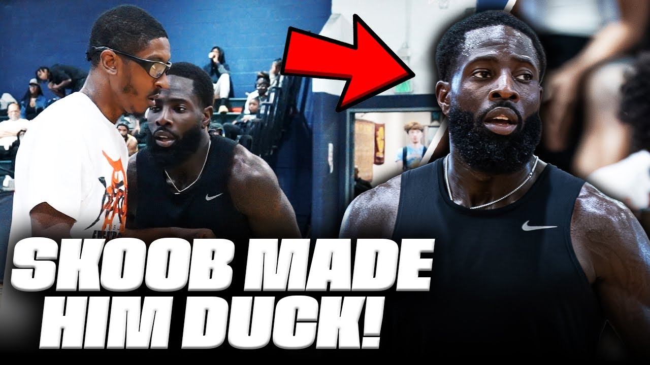 YouTube post by @OFFTHEDRIBBLETV for PrizePicks. Caption reads: Uncle Skoob's Opponent Got SPOOKED So A Random....