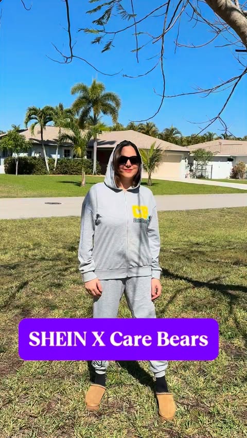 Instagram post by an influencer for SHEIN. Caption reads: [...] Starts with “Care Bears” on SHEIN!🔎Search[....