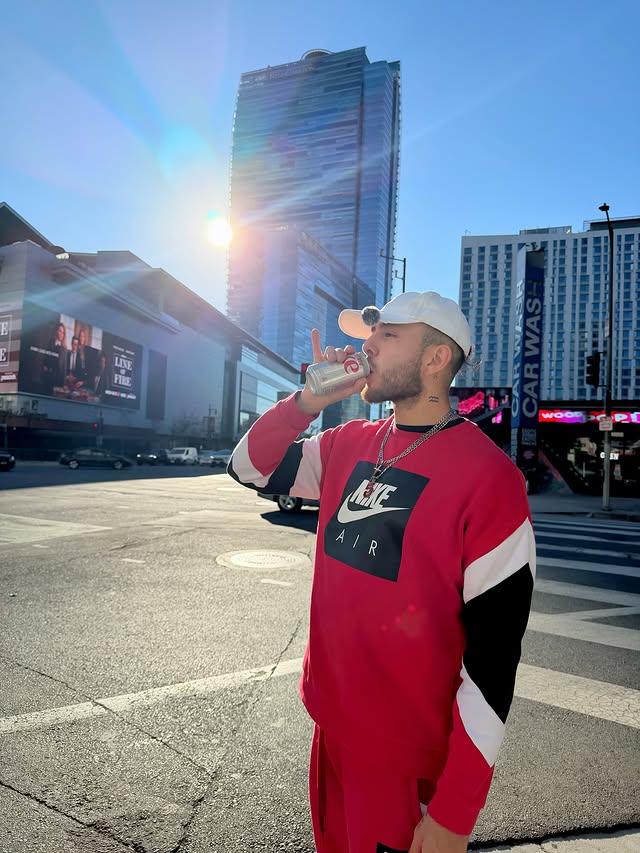 Instagram post by @thegreatcinco for Diet Coke. Caption reads: @dietcoke and @nike sponsored this post 🩶❤️🤍🖤.