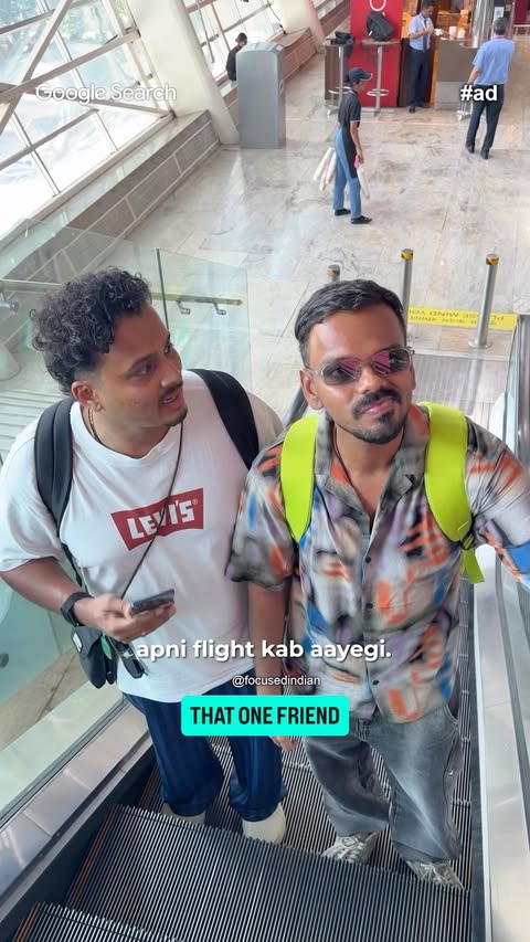 Instagram post by @focusedindian for Google. Caption reads: [...] tereko pehele hi bola tha AI mode in Google....