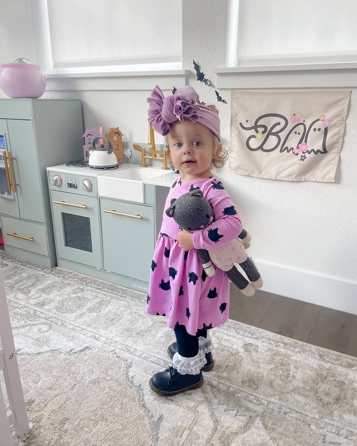Instagram post by @chrissyandcrew for Cherrypick. Caption reads: [...] playroom spooky ready with our new....