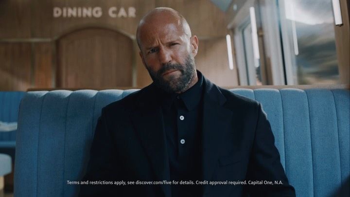 Instagram post by @jasonstatham for Discover. Caption reads: It’s payback time. #discoverpartner @discover....