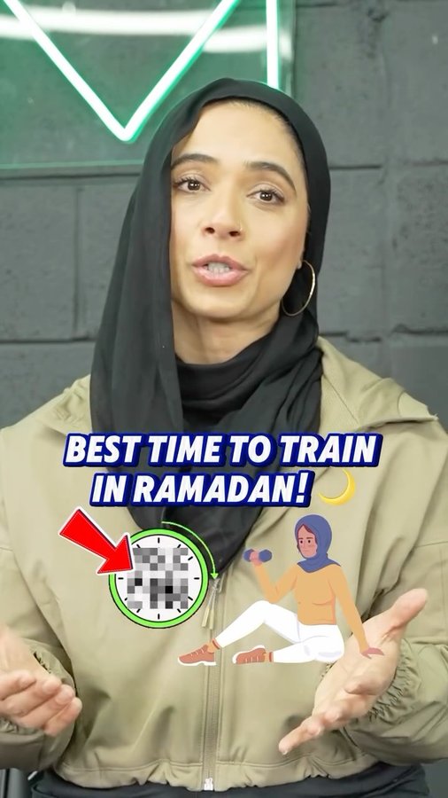 Instagram post by @sfm_fitness for EvolveYou. Caption reads: [...] 
—
Follow my Ramadan Challenge on @evolveyou....