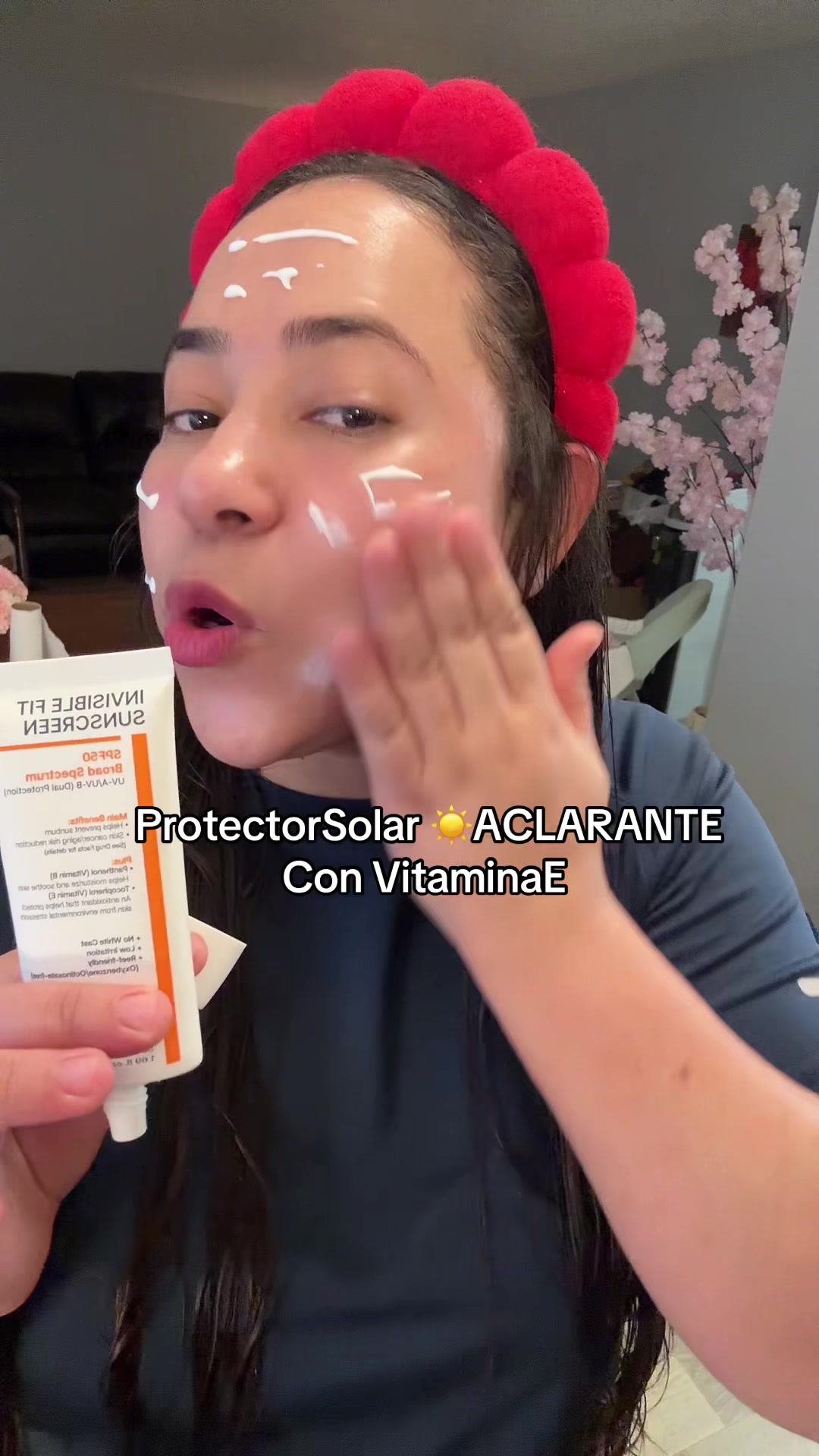 TikTok post by @dixiamador10 for NIDA Official. Caption reads: NIDA invisible Sunscreen #sunscreen....