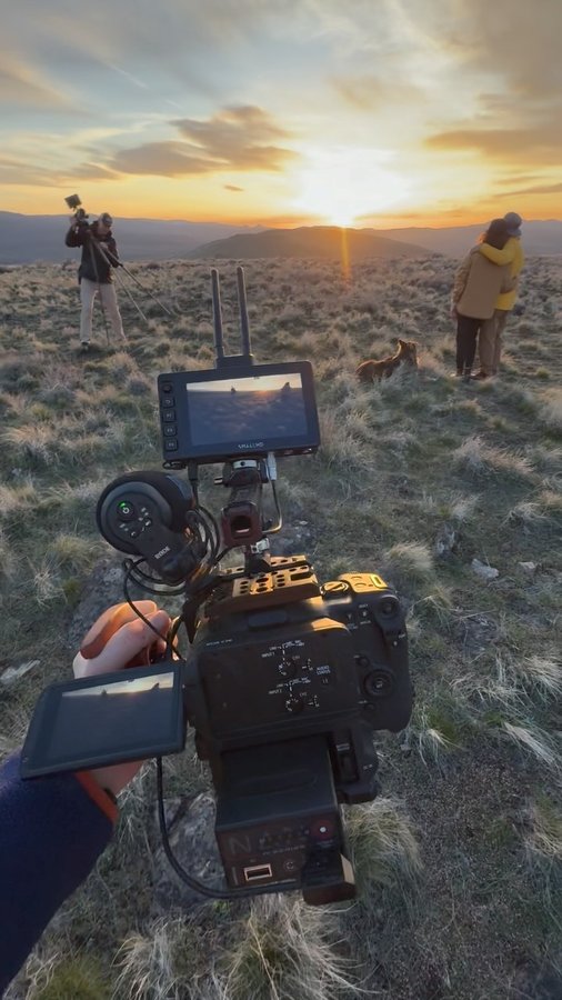 Instagram post by @the_outbound_life for SmallHD. Caption reads: Nothing hits like golden hour 😍 Our @smallhd....