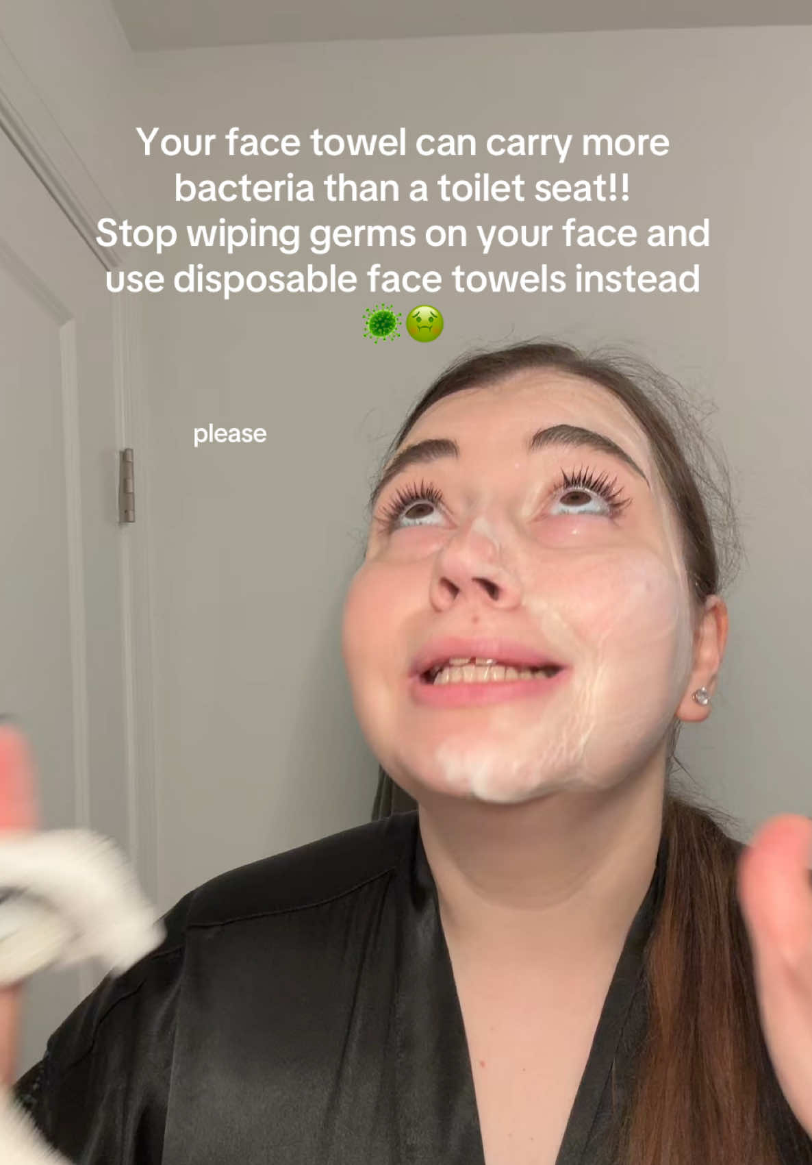 TikTok post by @oceanbrewolha for Ditoi Face Towels. Caption reads: Ditoi face towels are soft, strong & disposable.....