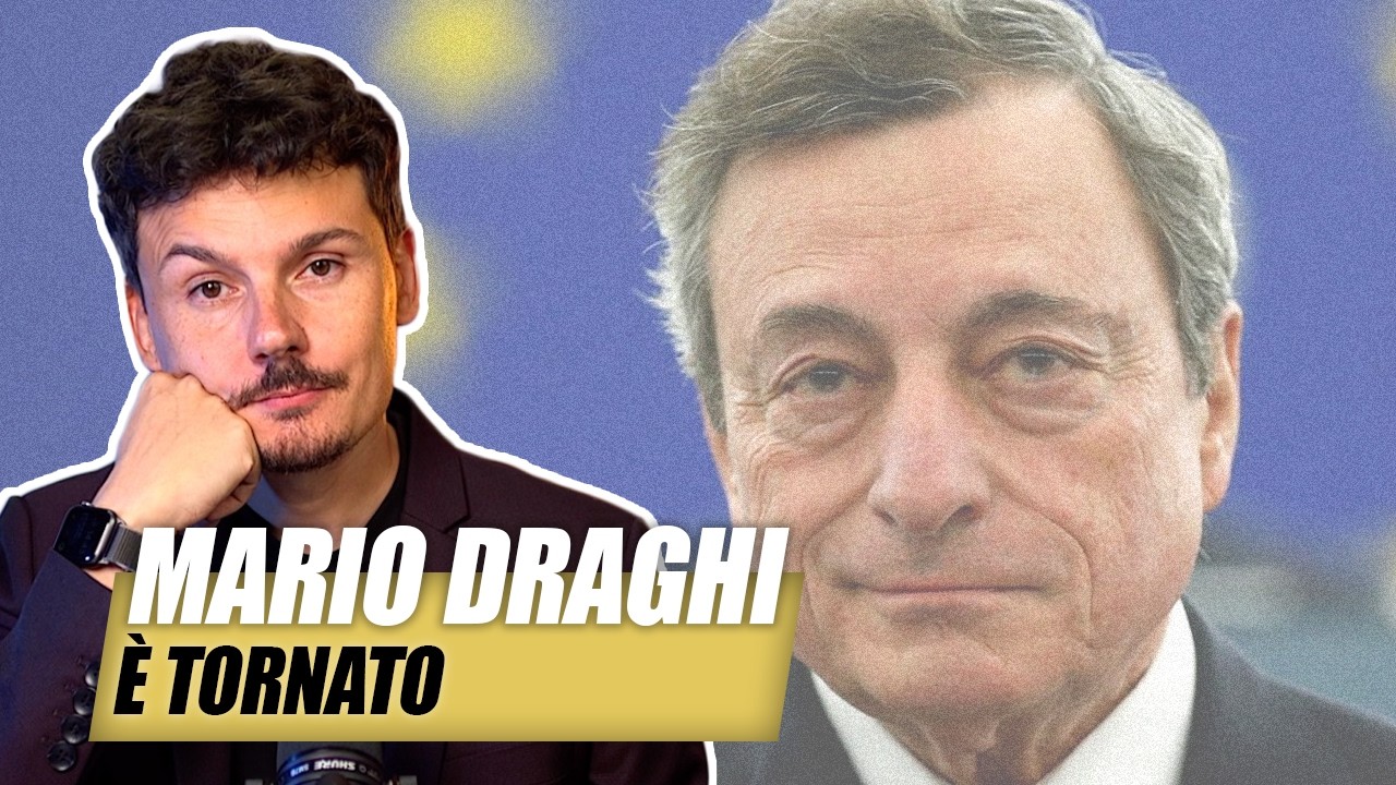 YouTube post by @breakingitaly for Cambly. Caption reads: Mario Draghi ha delle idee su come rilanciare....