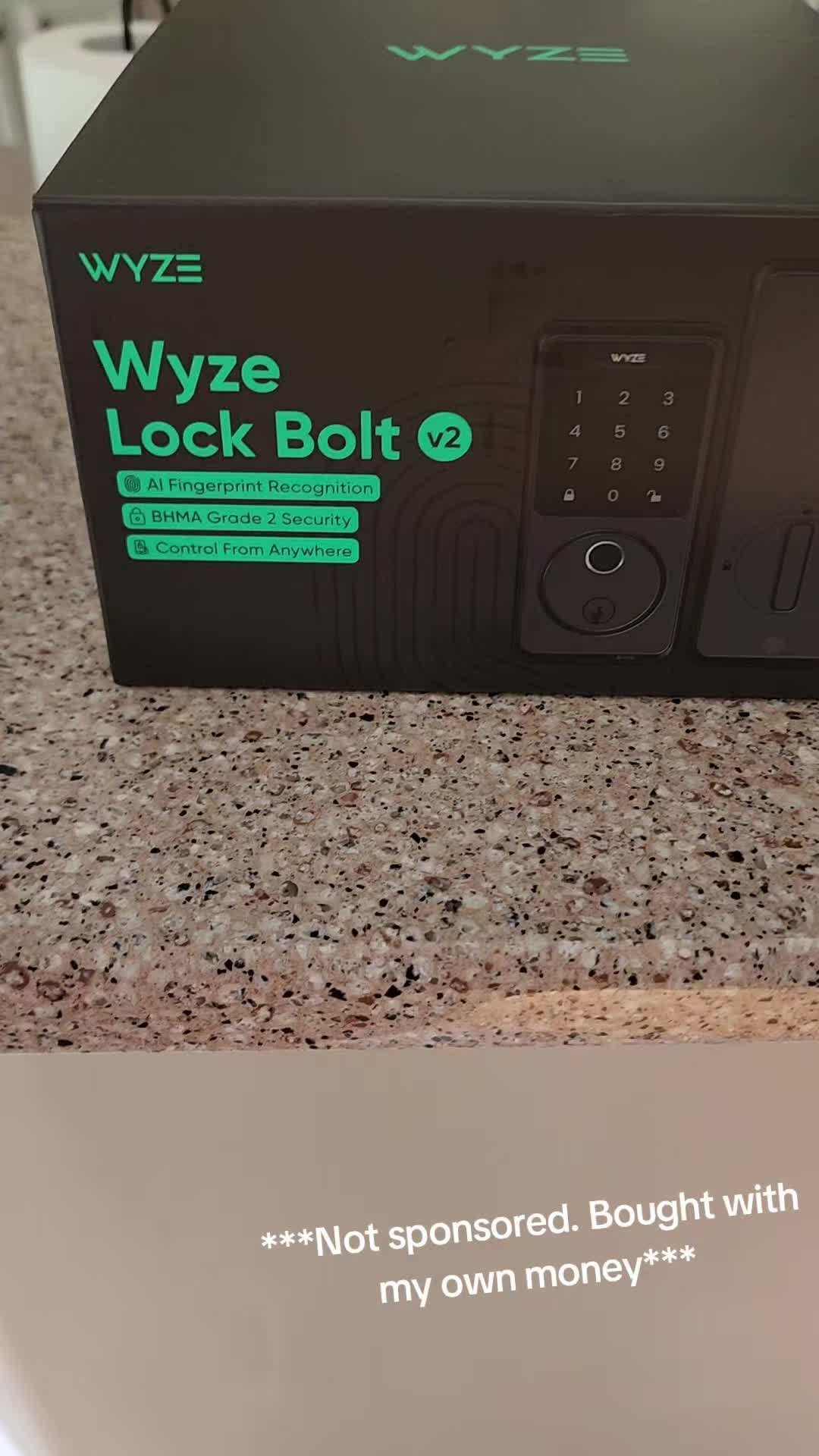 TikTok post by @tupershark for Wyze. Caption reads: [...] security and comfort at home. Try this @Wyze....
