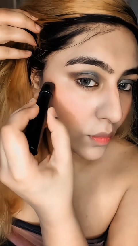 Instagram post by @_amritasethi for Hilary Rhoda Cosmetics. Caption reads: ✨ One palette. Endless glam. From soft everyday....