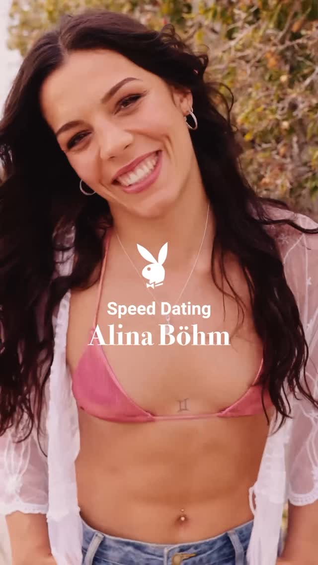 Instagram post by @alina.boehm for Playboy. Caption reads: Coverstar @alina.boehm weiß, wie man im richtigen....