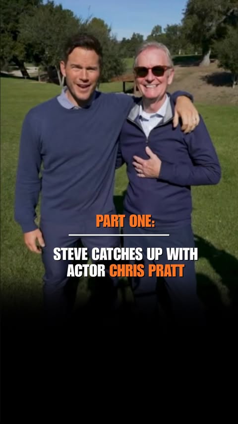 Instagram post by @stevedoocy for Hallow. Caption reads: PART ONE: Steve watches up with actor Chris Pratt!.