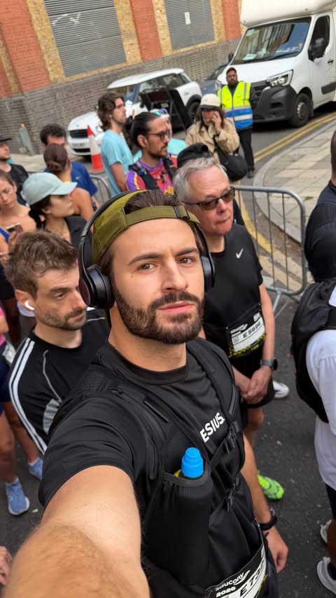 Instagram post by @ciarandaviesss for CELSIUS Energy Drink. Caption reads: Such a good day running the @runshoreditch Half....