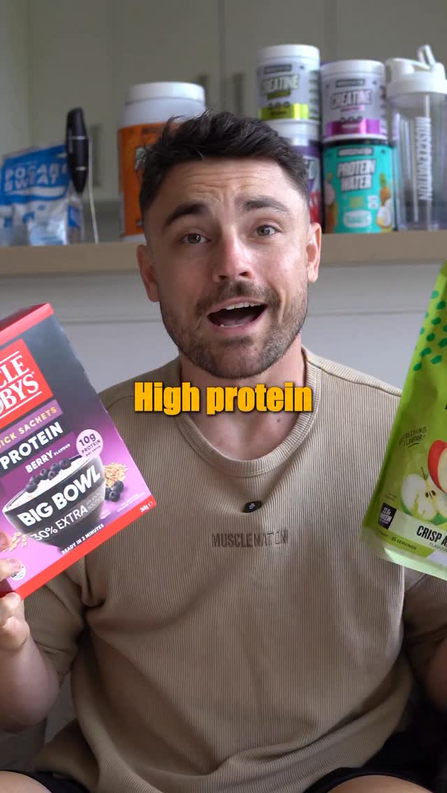 Instagram post by @jackhallowsfitness for Muscle Nation. Caption reads: Want an easy way to tell if a “high protein” food....