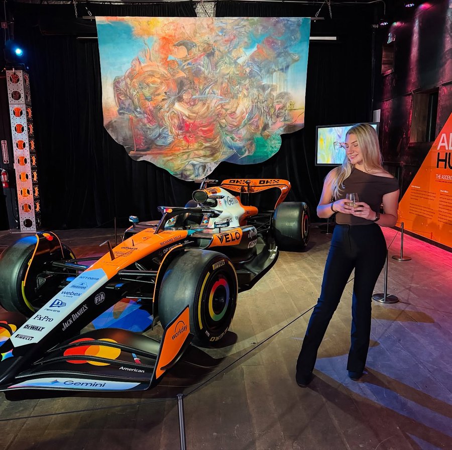 Instagram post by @itslifeofannie for eBay Motors. Caption reads: [...] night of the @mclaren Fan Zone with....