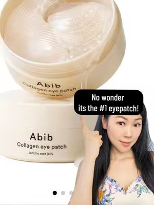 TikTok post by @dgirlcarrot for Abib US Store. Caption reads: The eye patches everyone’s been talking about 🌹....
