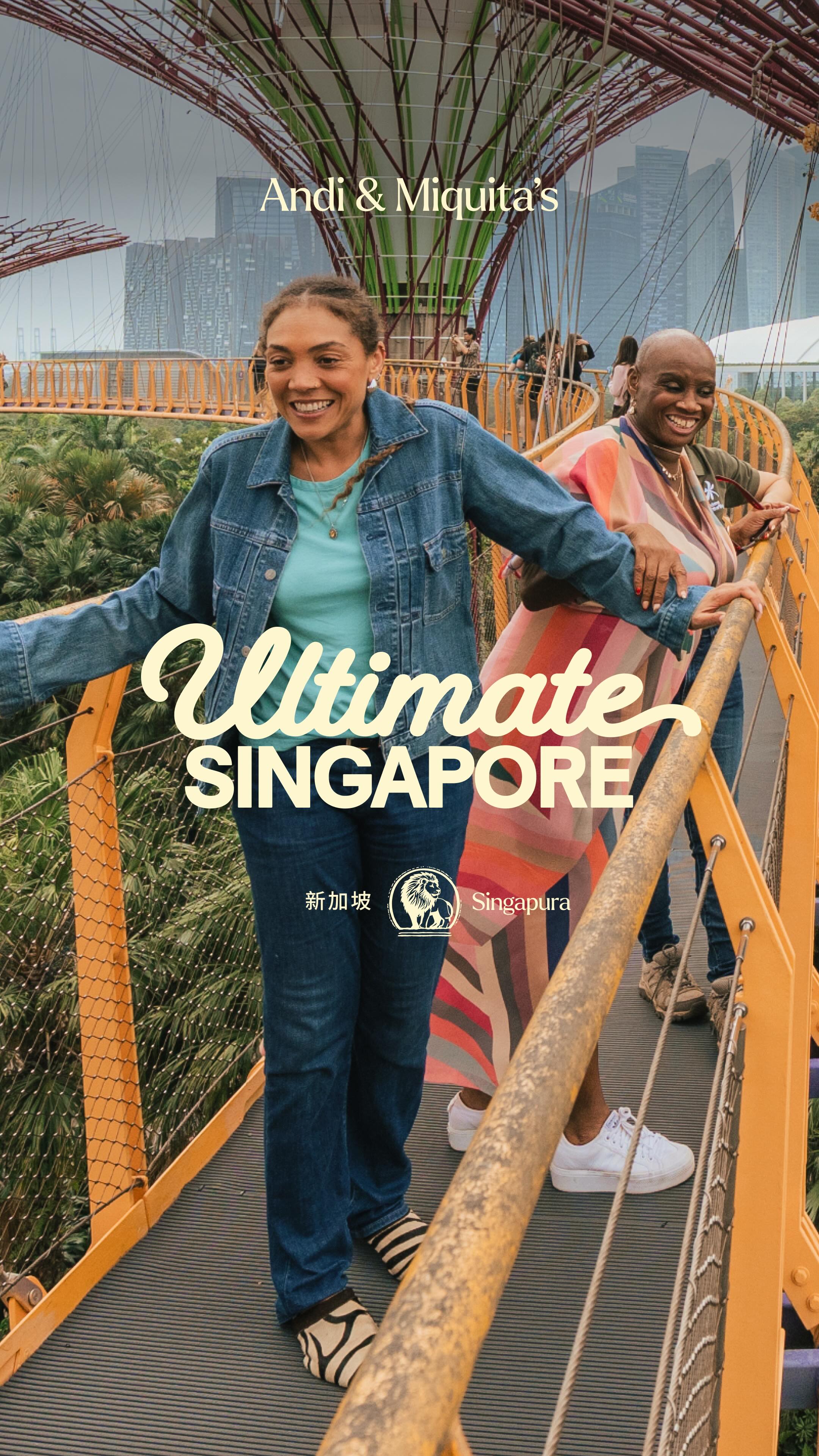 Instagram post by @miquitaoliver for VisitSingapore. Caption reads: #ad Welcome to Andi & Miquita Oliver’s Ultimate....