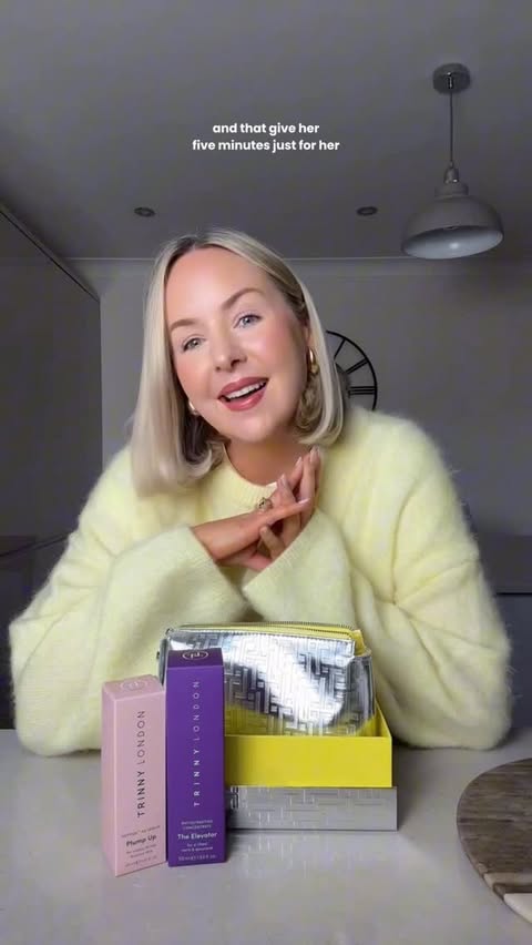 Instagram post by @kate_keogh for Trinny London. Caption reads: ad every year Mum says she doesn’t need anything…....