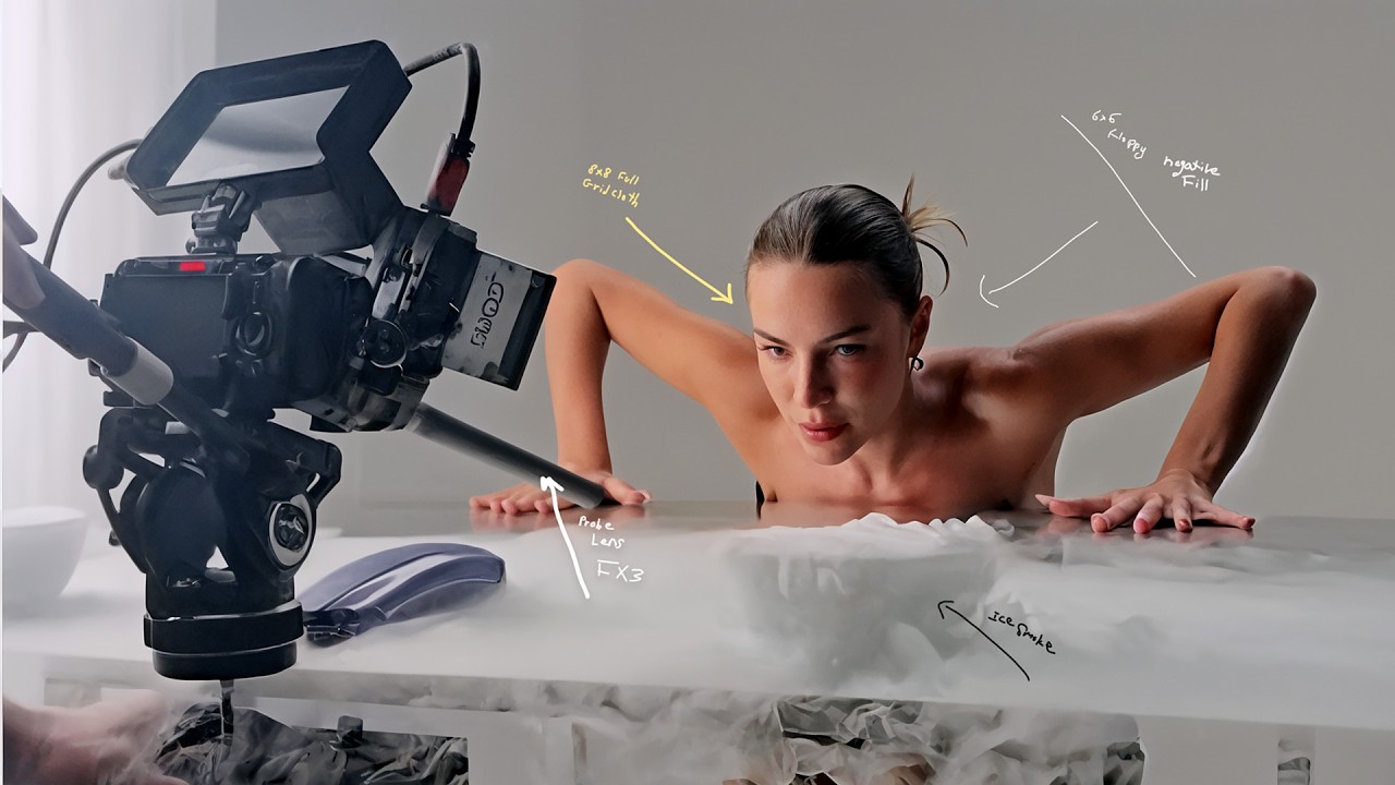 YouTube post by @YuvalAloni for Audiio. Caption reads: The ONE Lighting Setup Every Commercial DP Needs....