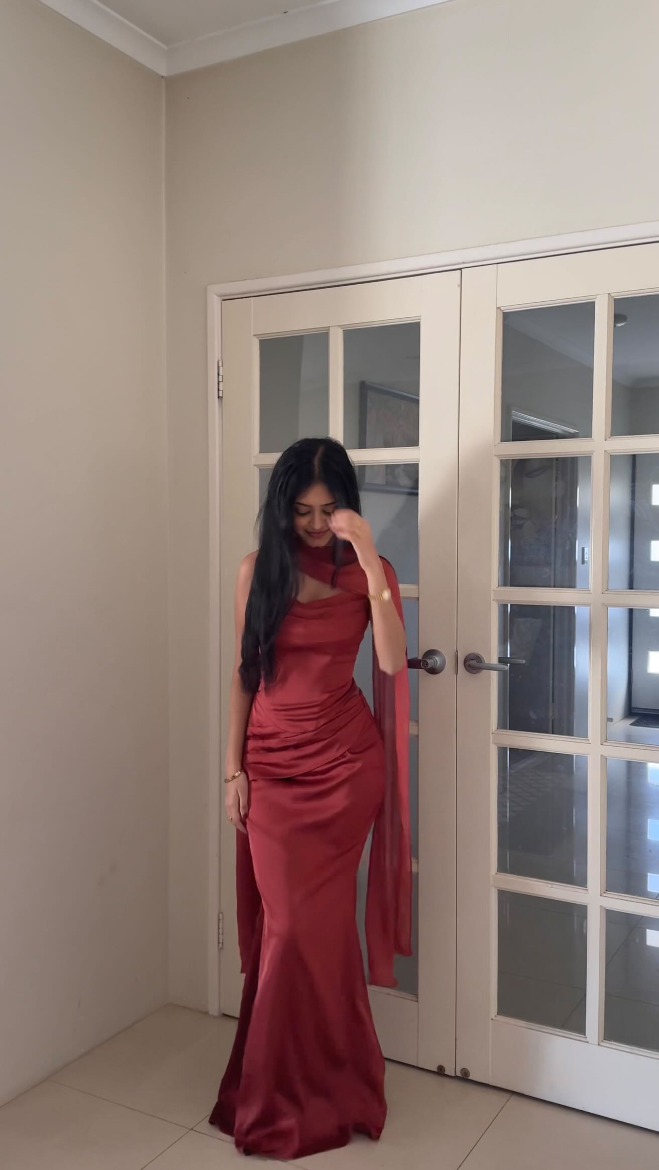 Instagram post by @shivbsings for Azazie. Caption reads: the most beautiful bridesmaid outfit....