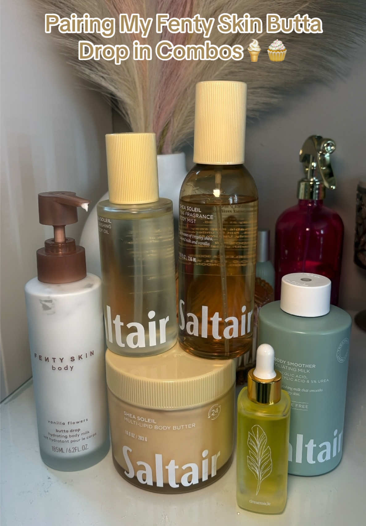 TikTok post by @braymichelle for Fenty. Caption reads: [...] love smelling good. I’ve been pairing my....