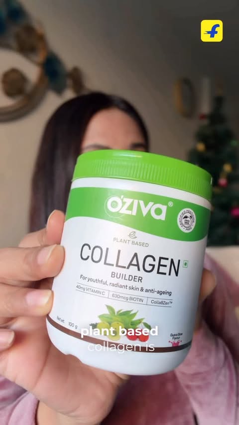 Instagram post by @pari.rao for OZiva. Caption reads: [...] collagen for real, inside-out glow 🌱✨
OZiva....