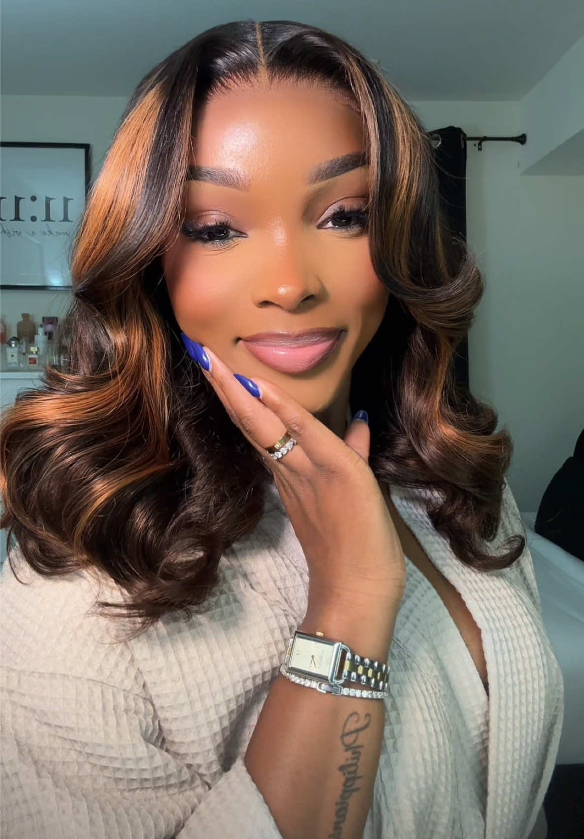 TikTok post by @claraakpe for Celie Hair. Caption reads: [...] knows how to do classy 🔥😻 Hair from....