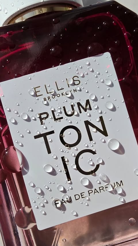 Instagram post by @vanessa.larche for ELLIS BROOKLYN. Caption reads: AD | @ellisbrooklyn Juicy plum. Sparkling....