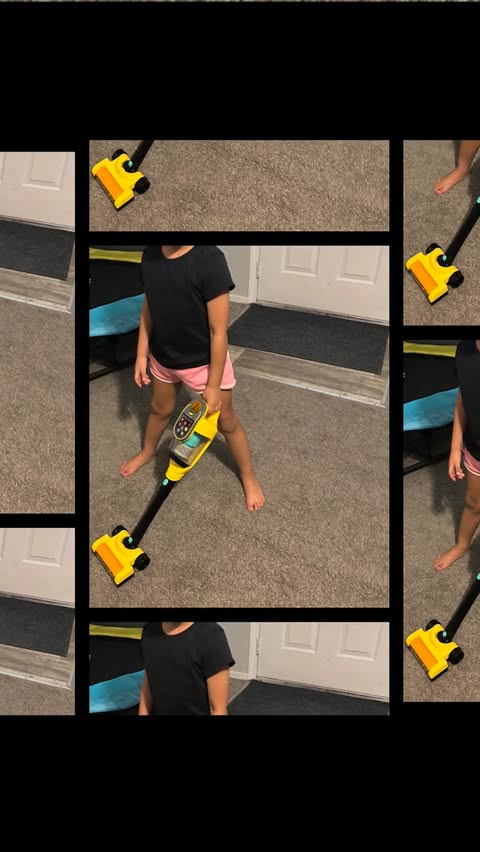 Instagram post by @gray.glam for LeapFrog USA. Caption reads: I received this complimentary Vtech vacuum toy for....
