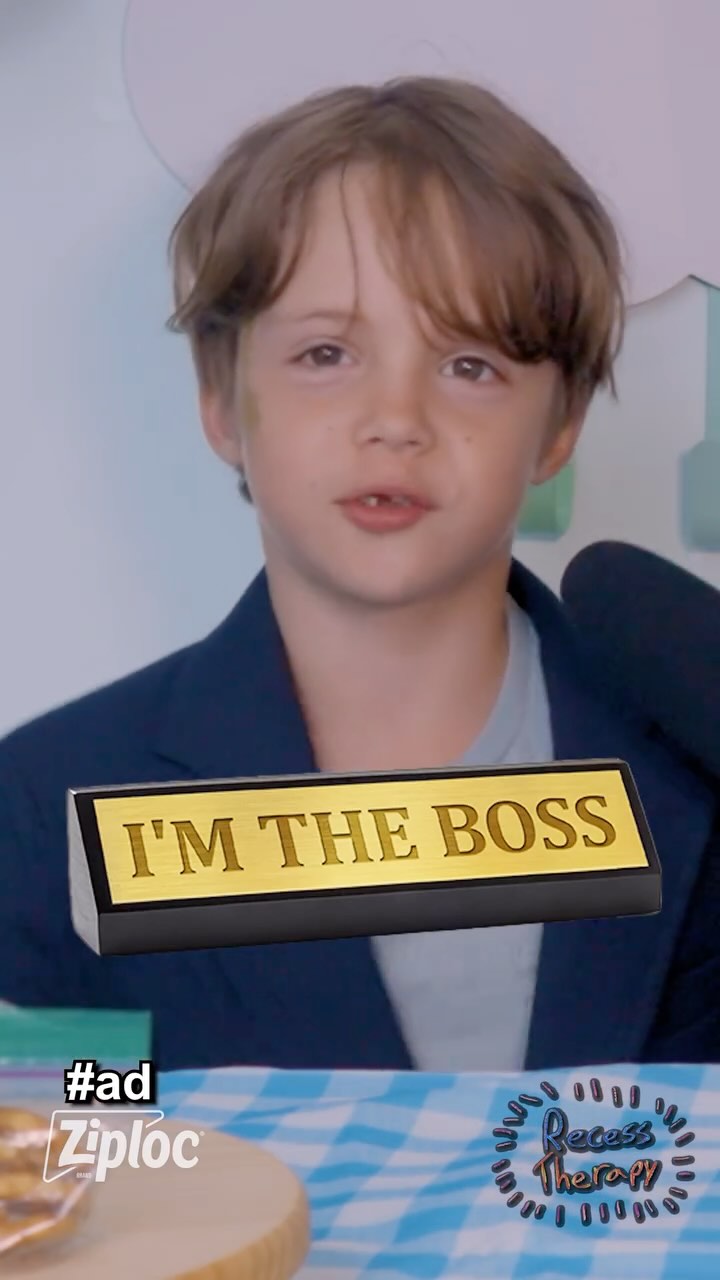 Instagram post by @recess_therapy for Ziploc. Caption reads: It’s called a ✨business lunch✨
#ZiplocPartner.