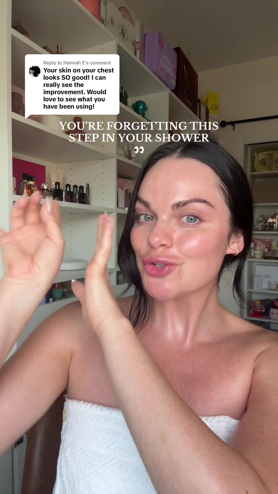 TikTok post by @kristynhoffman96 for TOPICALS. Caption reads: [...] routine starts in the shower with the....