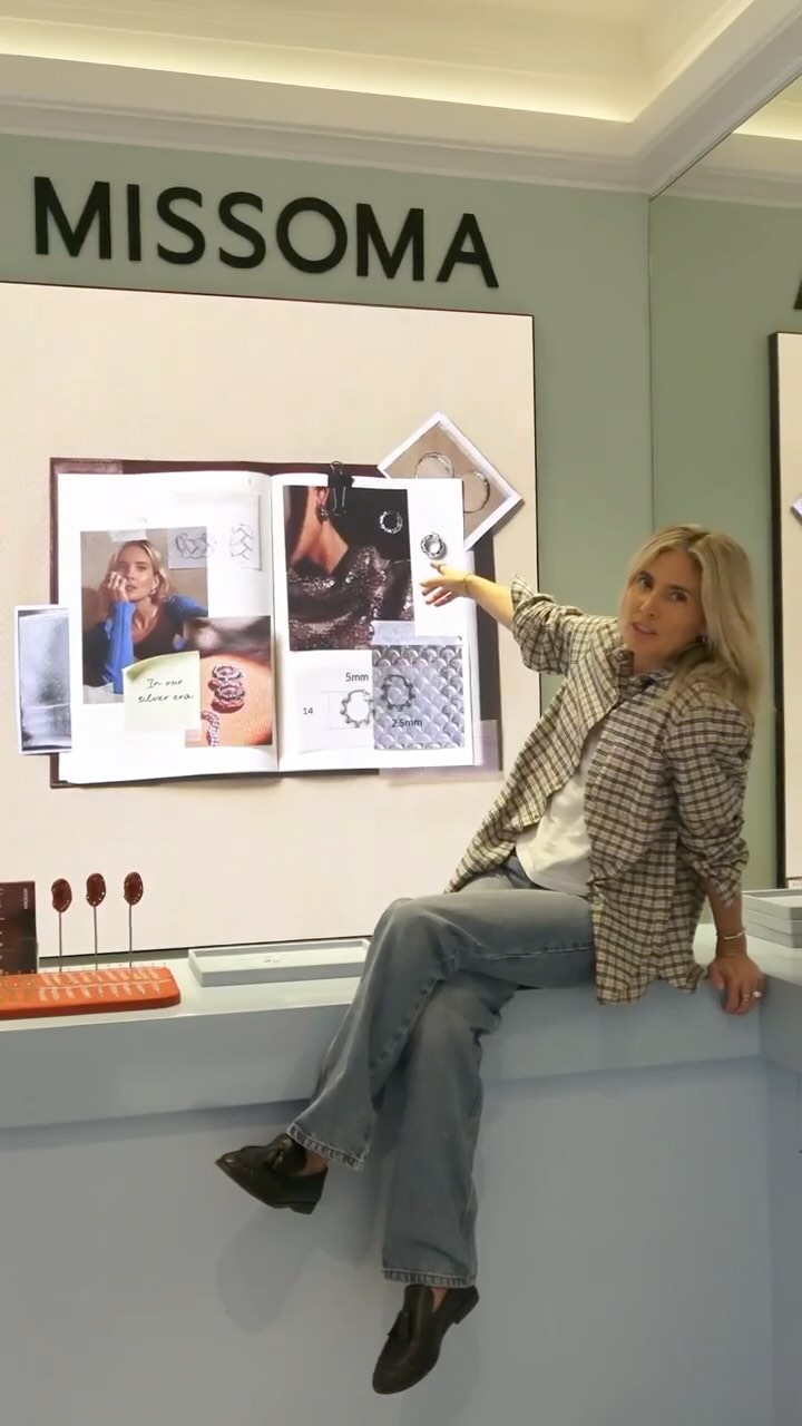 Instagram post by @lucywilliams02 for Missoma. Caption reads: A Full Circle moment with @lucywilliams02 at our....