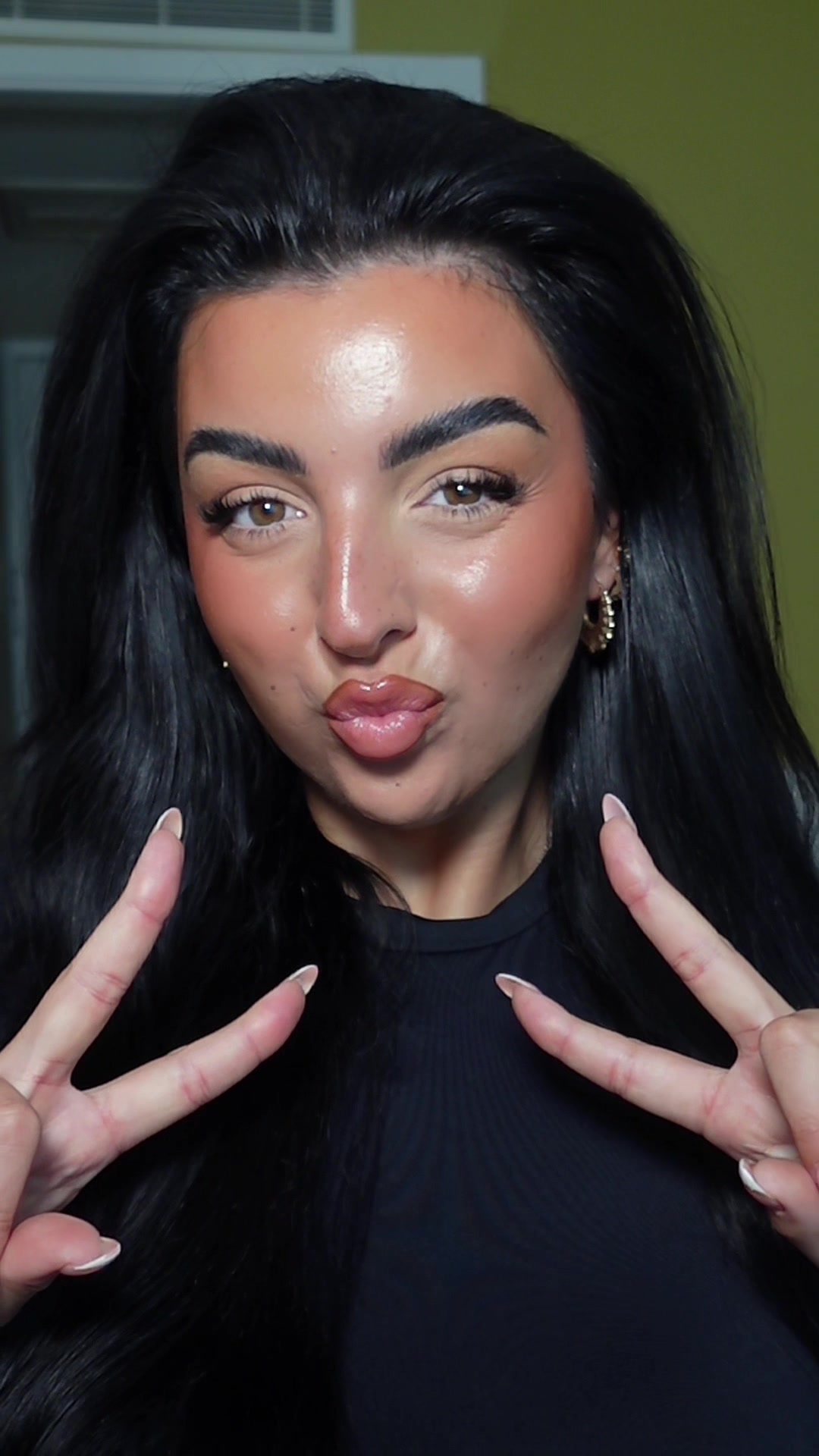 TikTok post by @makeupbyrhiannajade for Doll Beauty. Caption reads: [...] skin tint @Too Faced concealer @Doll Beauty....
