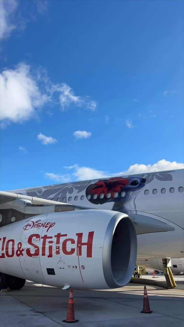 Instagram post by @ajrafael for Hawaiian Airlines. Caption reads: You all know Disney’s Lilo & Stitch is one of our....