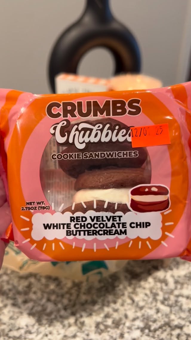Instagram post by @katieskitchenasmr for Original Crumbs. Caption reads: The name & tag-line alone made these a must-try....