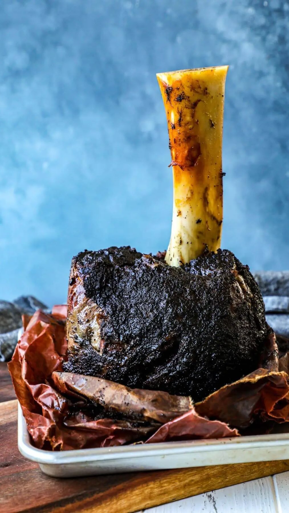 Instagram post by @bonappeteach for Wild Fork Foods. Caption reads: Smoked Beef Shank (AKA Thores Meat Hammer....