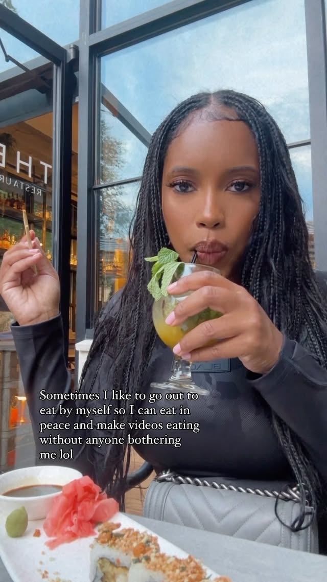 Instagram post by @iammilanrouge for Actively Black. Caption reads: [...] 🍋‍🟩🍹 . . Happy Friday ✨ Outfit....