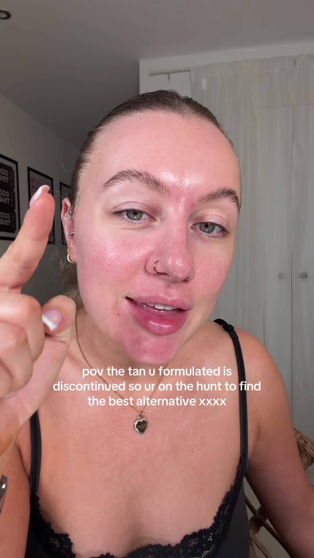 TikTok post by @josiepeaches for bBold Tan. Caption reads: [...] hunt to find a good alternative !!!....