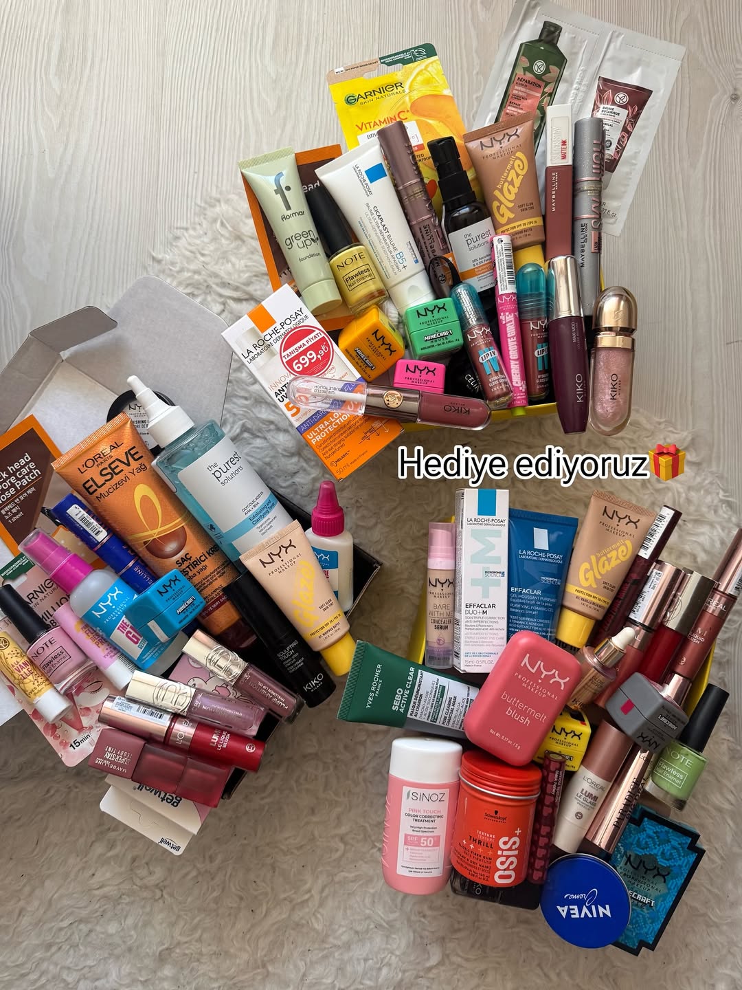 Instagram post by @soontrendler for KIKO Milano. Caption reads: Üç kişiye hediye ile geldik🥳💘 Görseldeki....