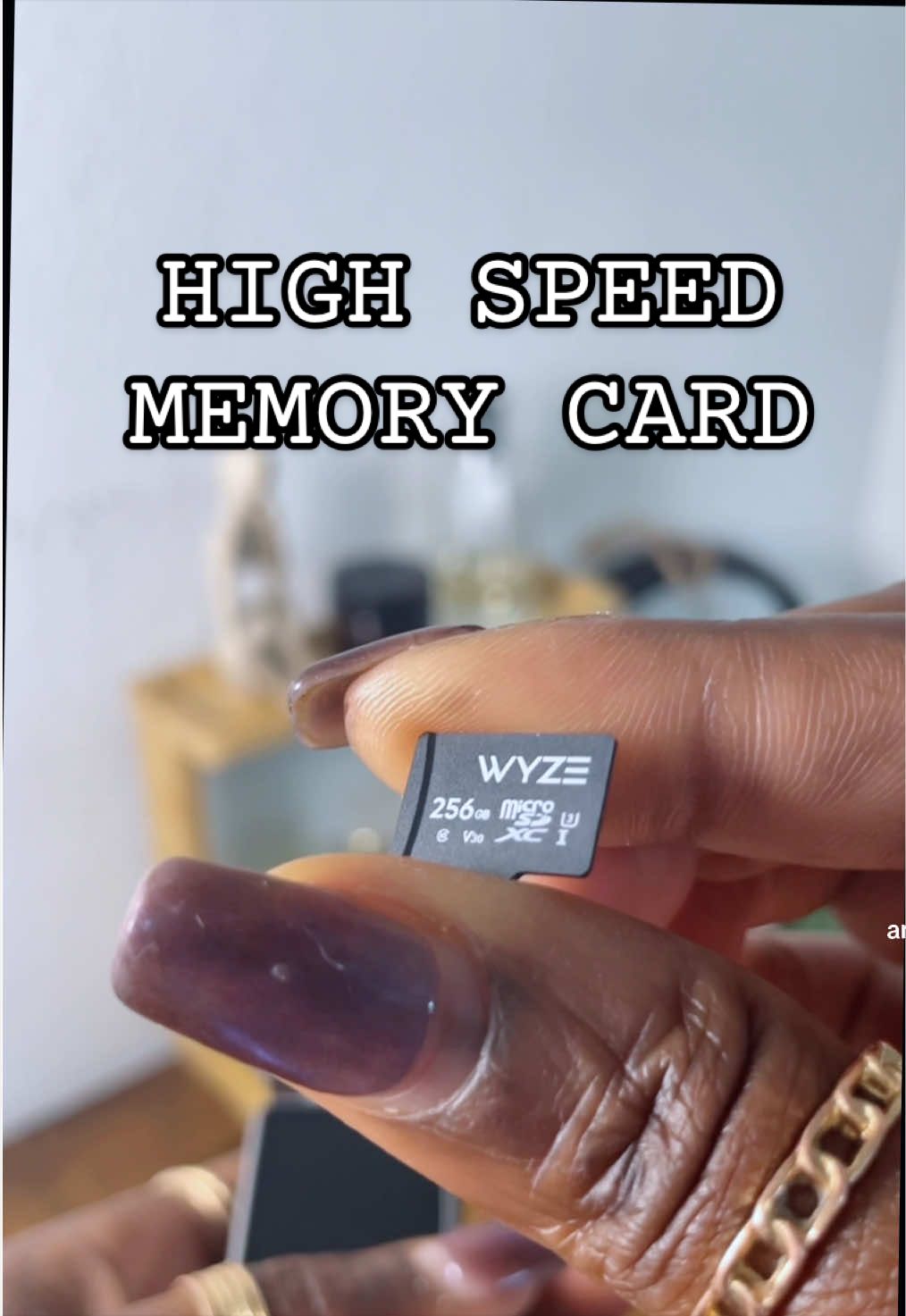 TikTok post by @heyafia for Wyze. Caption reads: [...] you and flawless vlog footage 🎬 ✨ @Wyze....