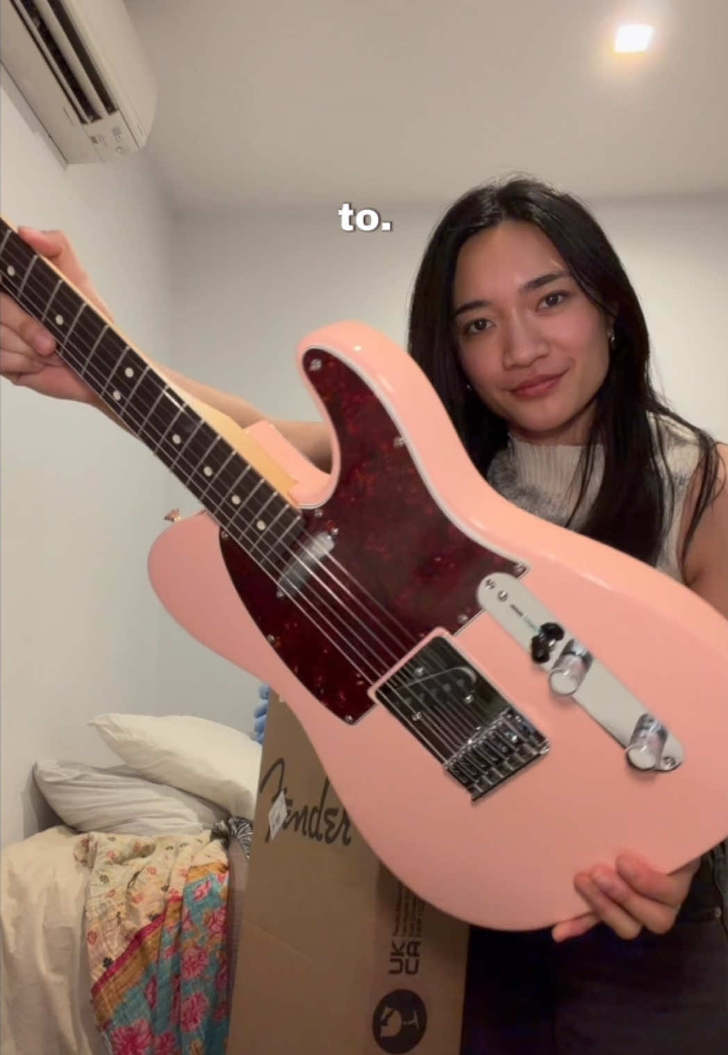 TikTok post by @stephdotfm for Fender. Caption reads: [...] girlhood back to guitar with the @Fender....